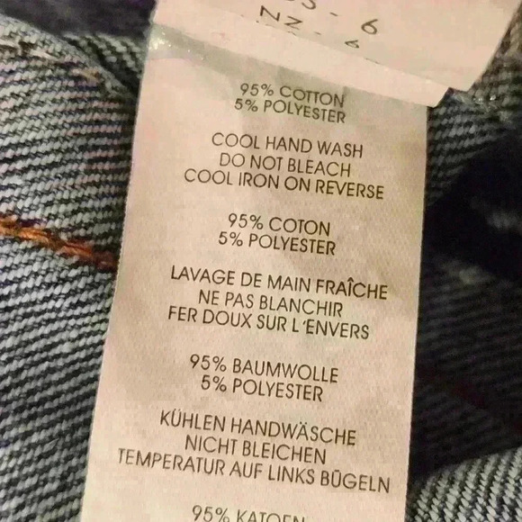 NEW NWT Boohoo Women's Jodie Oversize Denim Boyfriend Jacket Blue - Picture 13 of 16